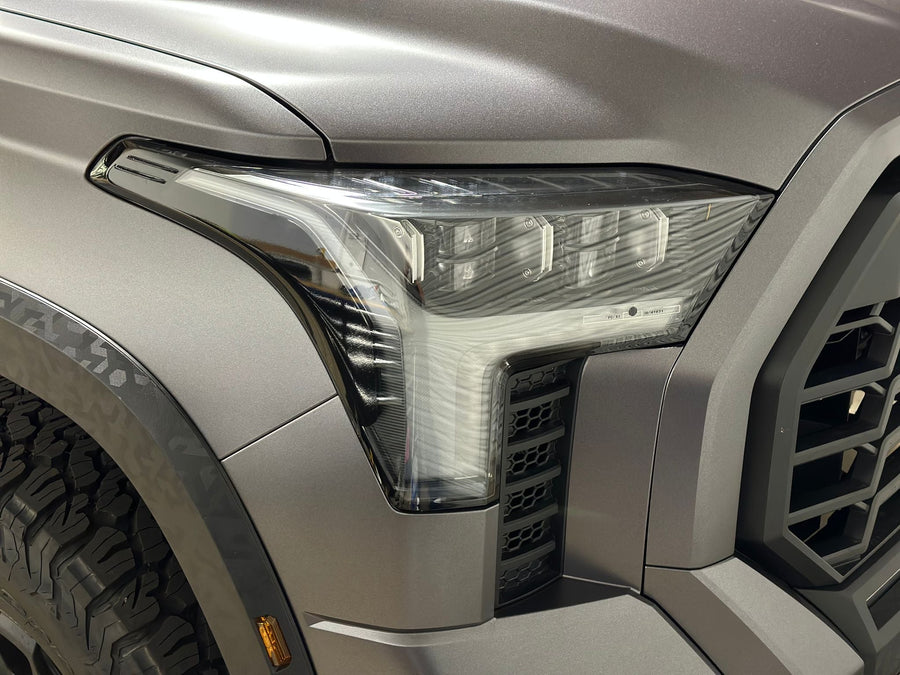 Headlight Reflector Amber Delete Vinyl Overlay - Gloss Black | 2023+ Toyota Sequoia