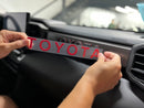 TOYOTA Dashboard Lettering Vinyl Overlays - Multiple Colors Available | Toyota Tundra (2022-2023)