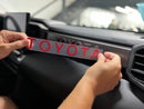 TOYOTA Dashboard Lettering Vinyl Overlays - Multiple Colors Available | 2023+ Toyota Sequoia