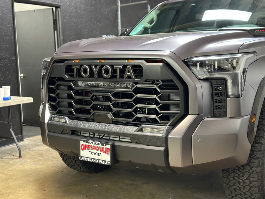 Trd Pro Grille Lettering Vinyl Overlays Shadow Black 2023 Toyota Tundra Wraps 1942