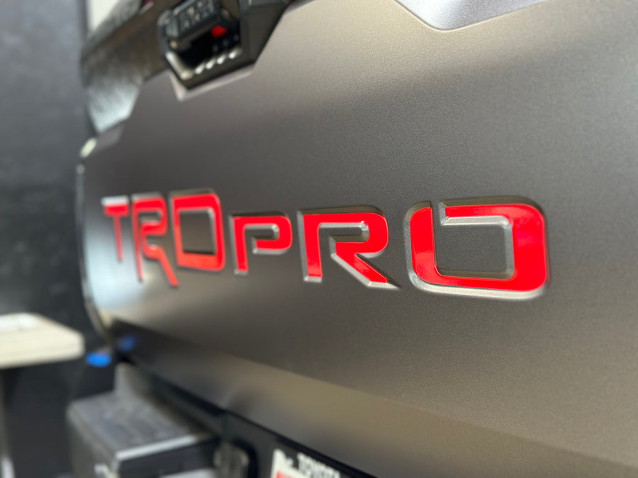 "TRD PRO" Tailgate Lettering Vinyl Overlay | 2022-2023 Toyota Tundra