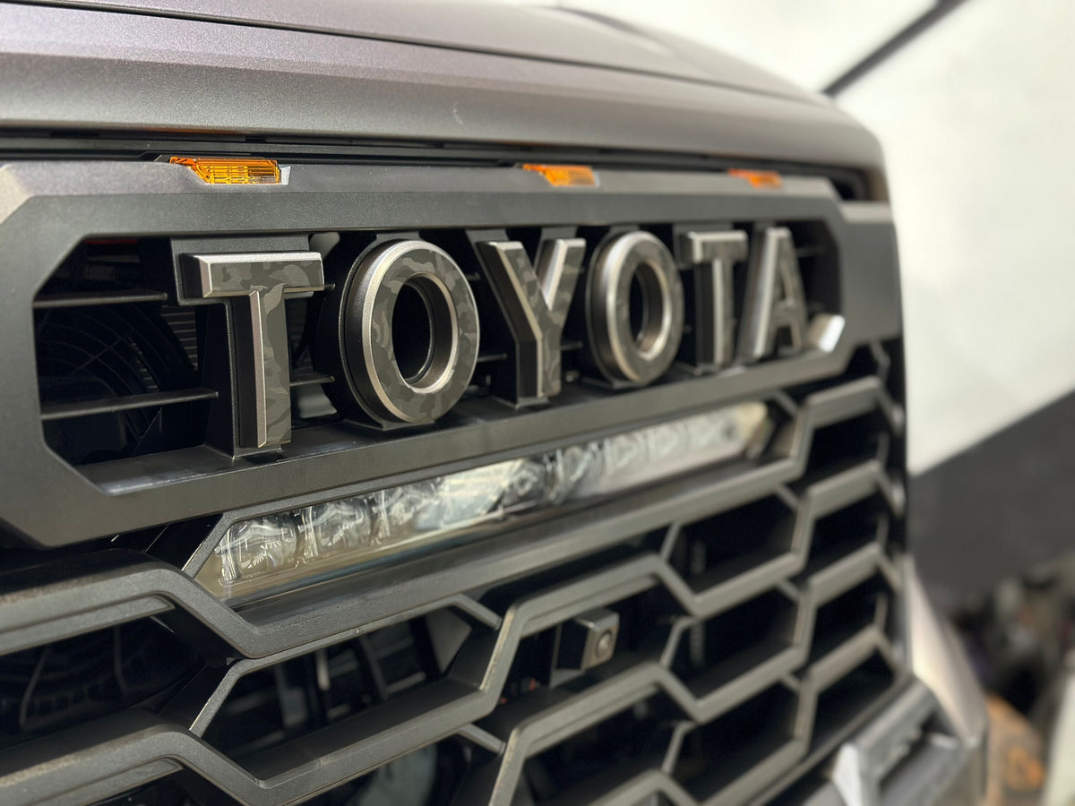 TRD Pro Grille Lettering Vinyl Overlays - Shadow Black | 2023+ Toyota ...