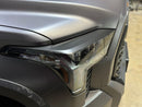 Satin Black Headlight Eyelid Vinyl Overlays | 2022+ Toyota Tundra